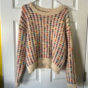 En Crème Colorful Beige Sweater